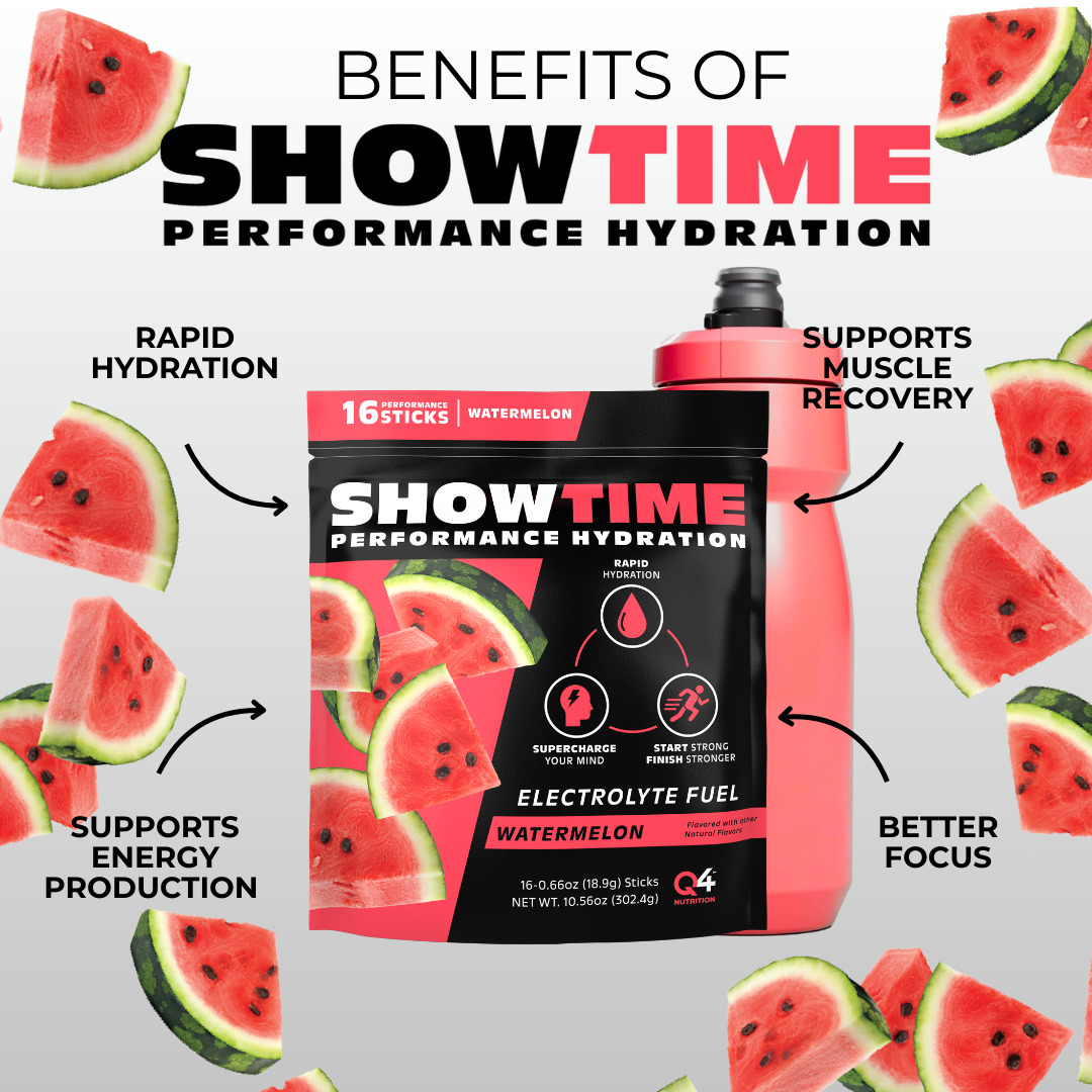 Watermelon Showtime Performance Hydration Sticks - 16 Pack