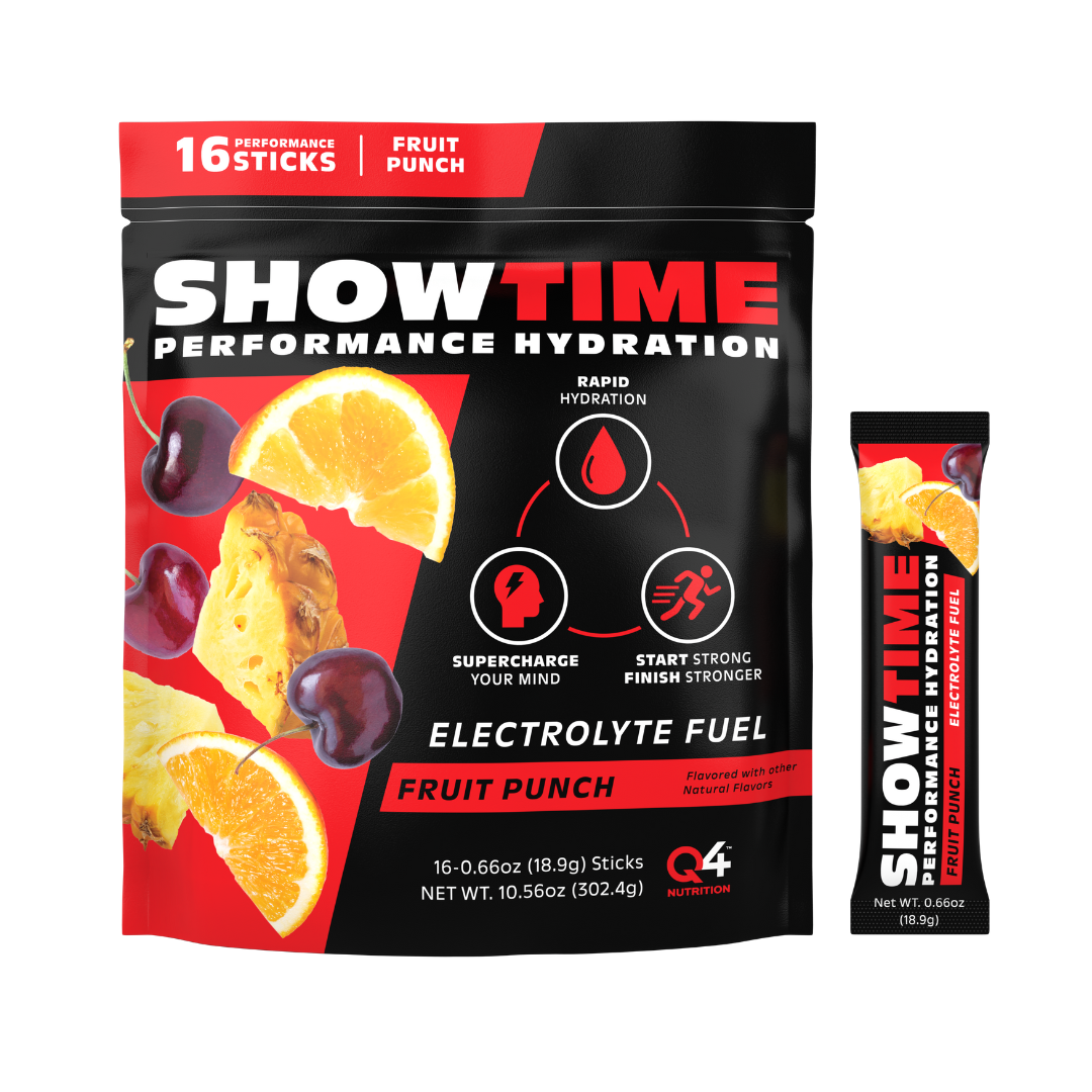 Blue Raspberry Showtime Performance Hydration Sticks - 16 Pack